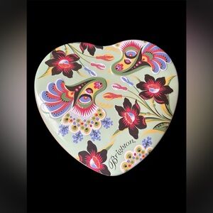 Brighton Heart-Shaped Tin with Floral Motif
